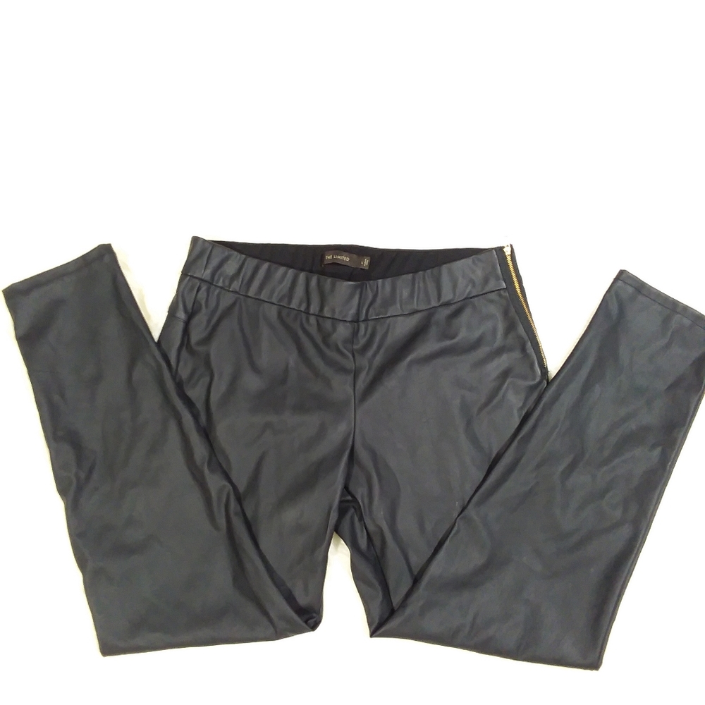 The Limited vegan faux leather black leggings LG